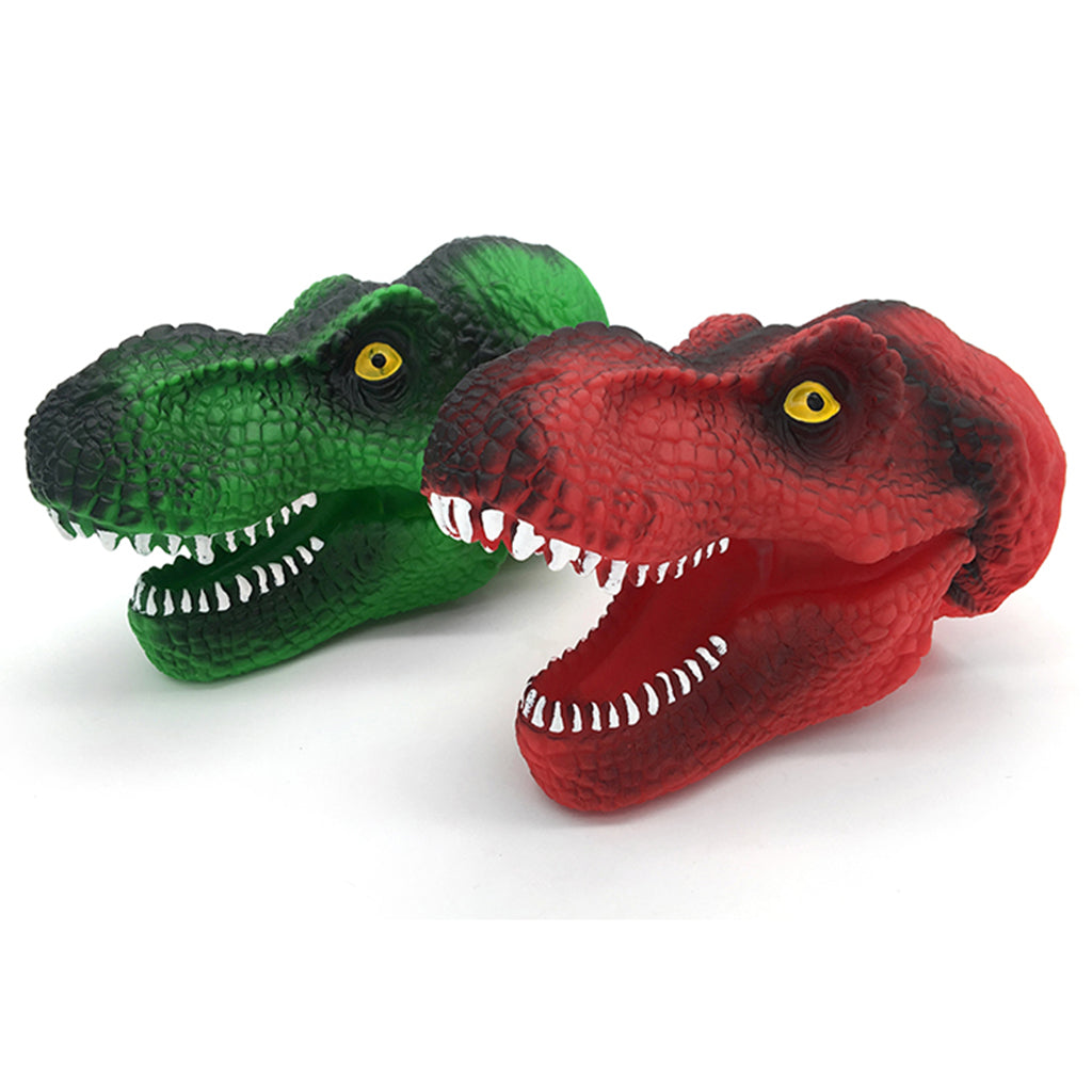 Dinosaur Hand Puppet Tyrannosaurus Gloves Party Scared Toy for Child Red