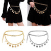 Elegant Lady Bohemian Coins Tassel Chain Wedding Gypsy Waist Belt Gold