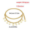 Elegant Lady Bohemian Coins Tassel Chain Wedding Gypsy Waist Belt Gold