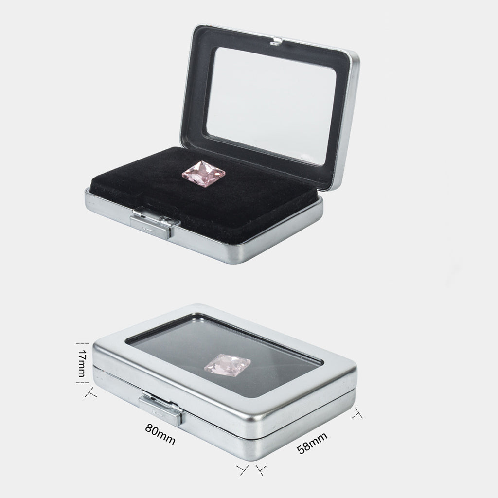 Diamond Box Jewelry Organizer Silver