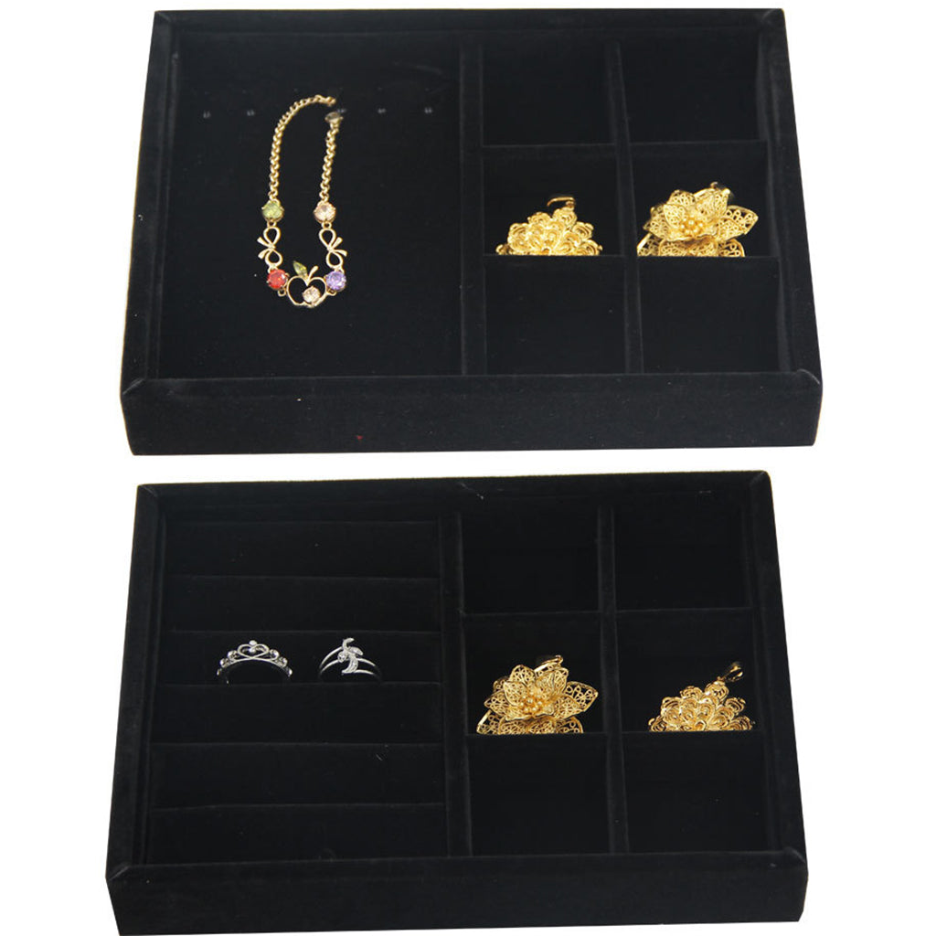 Earrings Necklace Jewelry Display Organizer Box Tray Showcase Holder 7