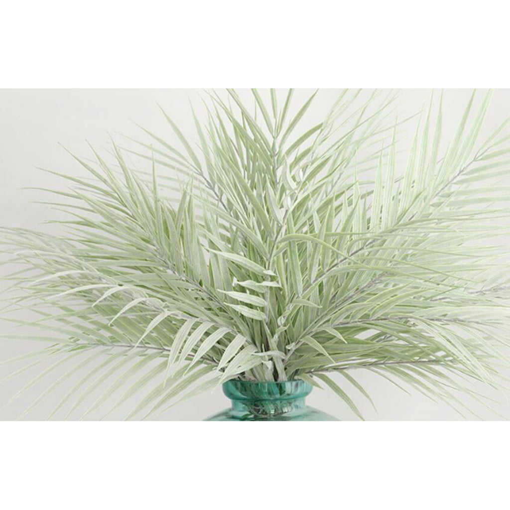 Simulation Fake Palm Leaves Artificial Palm Leaves With Stem White Green