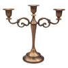 European 3 Arms Candelabra Candle Holder for Decoration  Brown