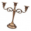 European 3 Arms Candelabra Candle Holder for Decoration  Brown