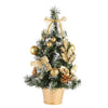 Artificial Tabletop Mini Christmas Tree Decor Miniature Xmas Tree Golden