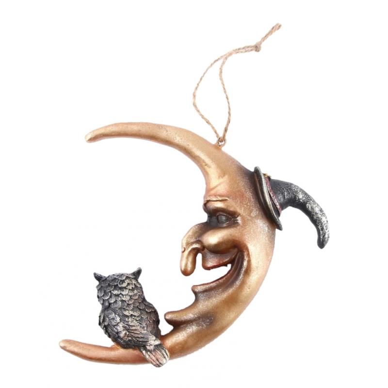 Hanging Resin Terror Moon Skull Halloween Hanging Decorations  Style01