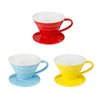 Ceramic Pour Over Manual Espresso Coffee Dripper Cup Red/Yellow/Blue Red