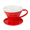 Ceramic Pour Over Manual Espresso Coffee Dripper Cup Red/Yellow/Blue Red