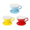 Ceramic Pour Over Manual Espresso Coffee Dripper Cup Red/Yellow/Blue Red