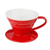 Ceramic Pour Over Manual Espresso Coffee Dripper Cup Red/Yellow/Blue Red