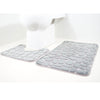 2 Pcs Xmas Bathmat Toilet Set Mat & Lid Cover Bathroom Set Gray