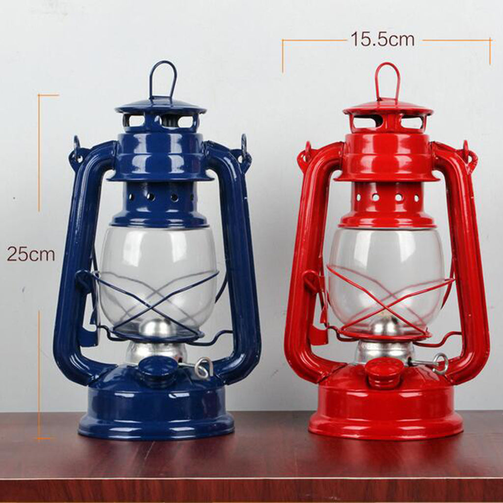 Kerosene Lamp Indoor Outdoor Hiking Metal Lantern Wedding Party Decor Red