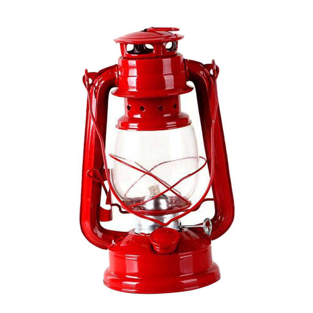 Kerosene Lamp Indoor Outdoor Hiking Metal Lantern Wedding Party Decor Red