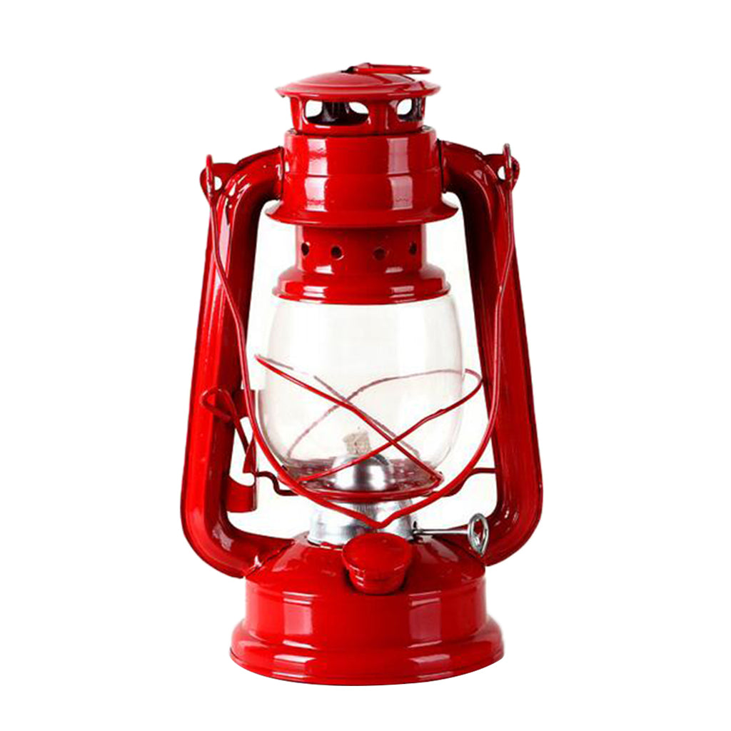 Kerosene Lamp Indoor Outdoor Hiking Metal Lantern Wedding Party Decor Red