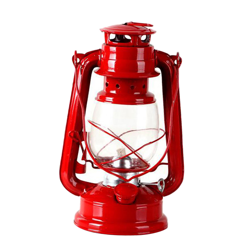 Kerosene Lamp Indoor Outdoor Hiking Metal Lantern Wedding Party Decor Red