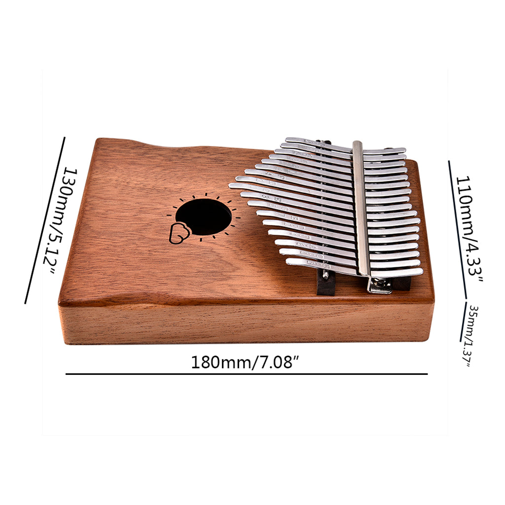 17 Keys Thumb Piano Kalimba Mahogany Portable Beginner Piano