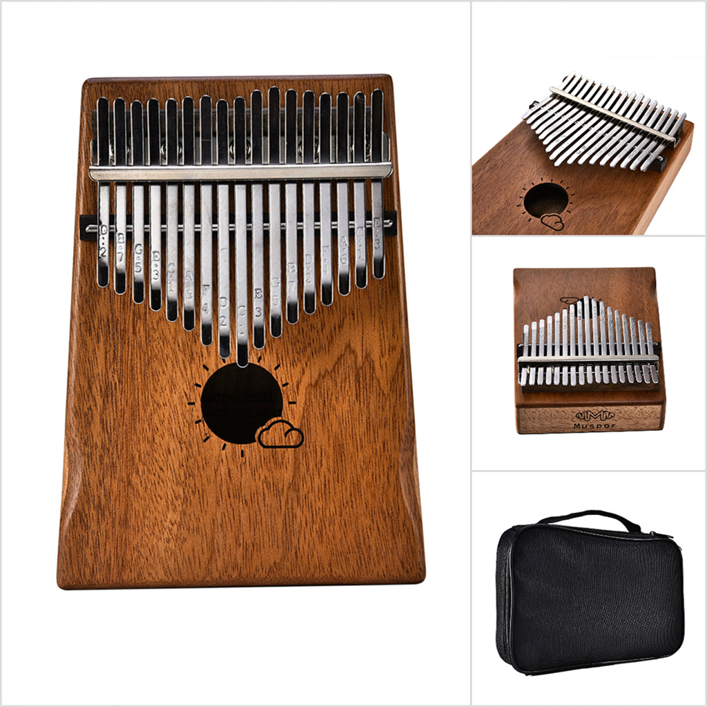 17 Keys Thumb Piano Kalimba Mahogany Portable Beginner Piano