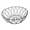 Metal Wire Fruit Basket Bowl Candy Snack Storage Container Holder C_Black_L