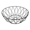 Metal Wire Fruit Basket Bowl Candy Snack Storage Container Holder C_Black_L