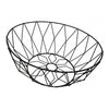 Metal Wire Fruit Basket Bowl Candy Snack Storage Container Holder C_Black_L