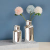 Decorative Ceramic Vase Flower Display Tabletop Home Office Decor Silver L