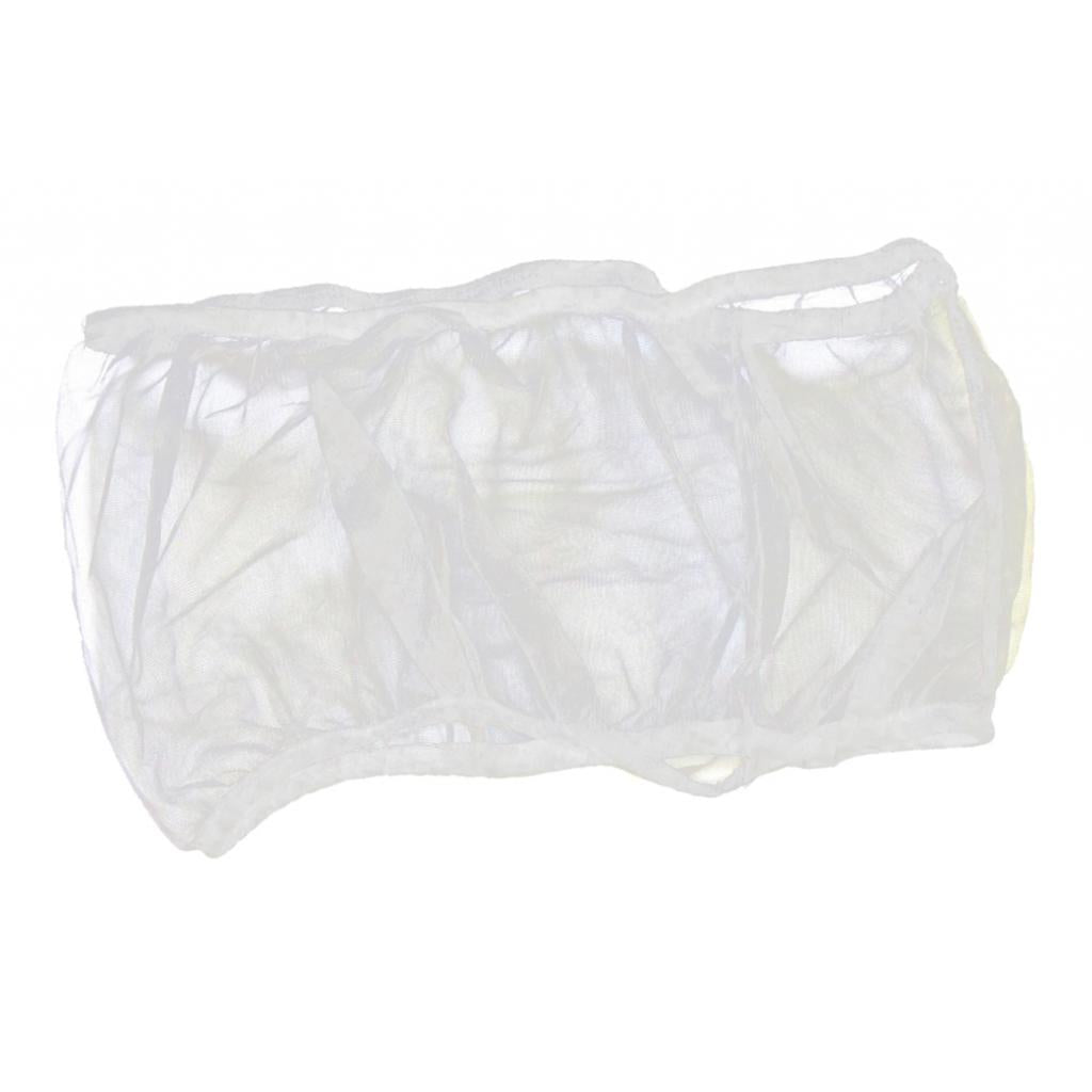 Bird Parrot Cage Cover Breathable Net Skirt Decor Seed Food Catcher White