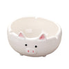 Cute Pig Ceramic Ashtray Ash Holder Living Room Decor Gift White 12x7cm