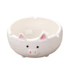 Cute Pig Ceramic Ashtray Ash Holder Living Room Decor Gift White 12x7cm