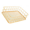 Wire Storage Basket Bin Organizer Holder for Kithen Bathroom Golden L