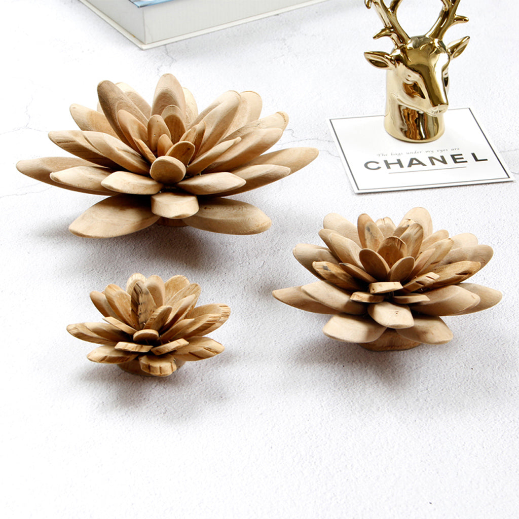 1Pc Simple Modern Nordic Style Wooden Flower Desktop Decor Home Decoration M