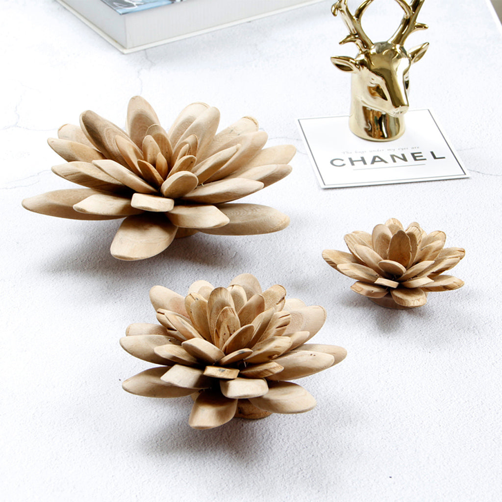 1Pc Simple Modern Nordic Style Wooden Flower Desktop Decor Home Decoration M