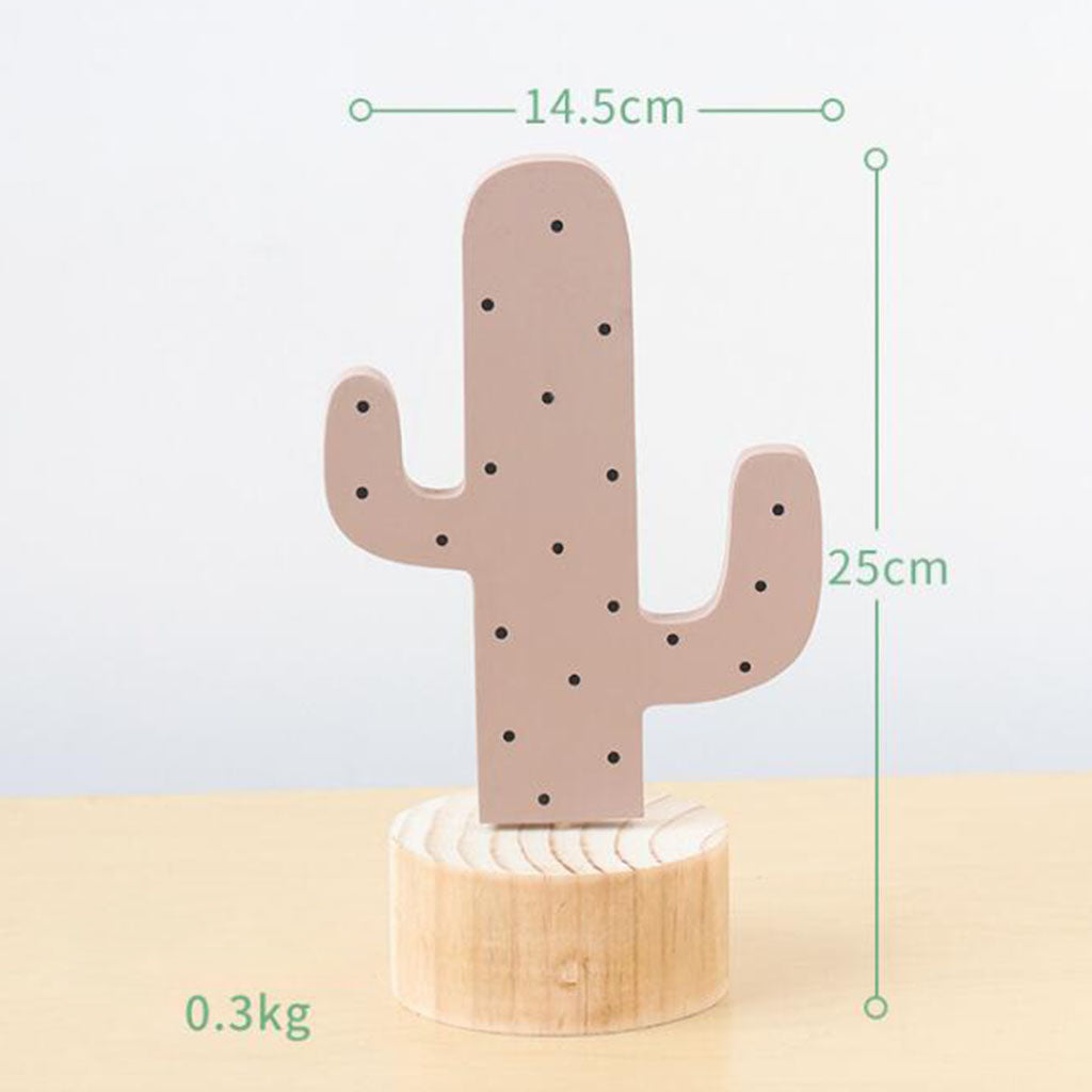 Wooden Cactus Ornaments for Home Tabletop Desk Decor Cereus B