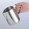 Milk Frothing Pitcher for Latte Art Stainless Steel Coffee Foaming Jug 600ml