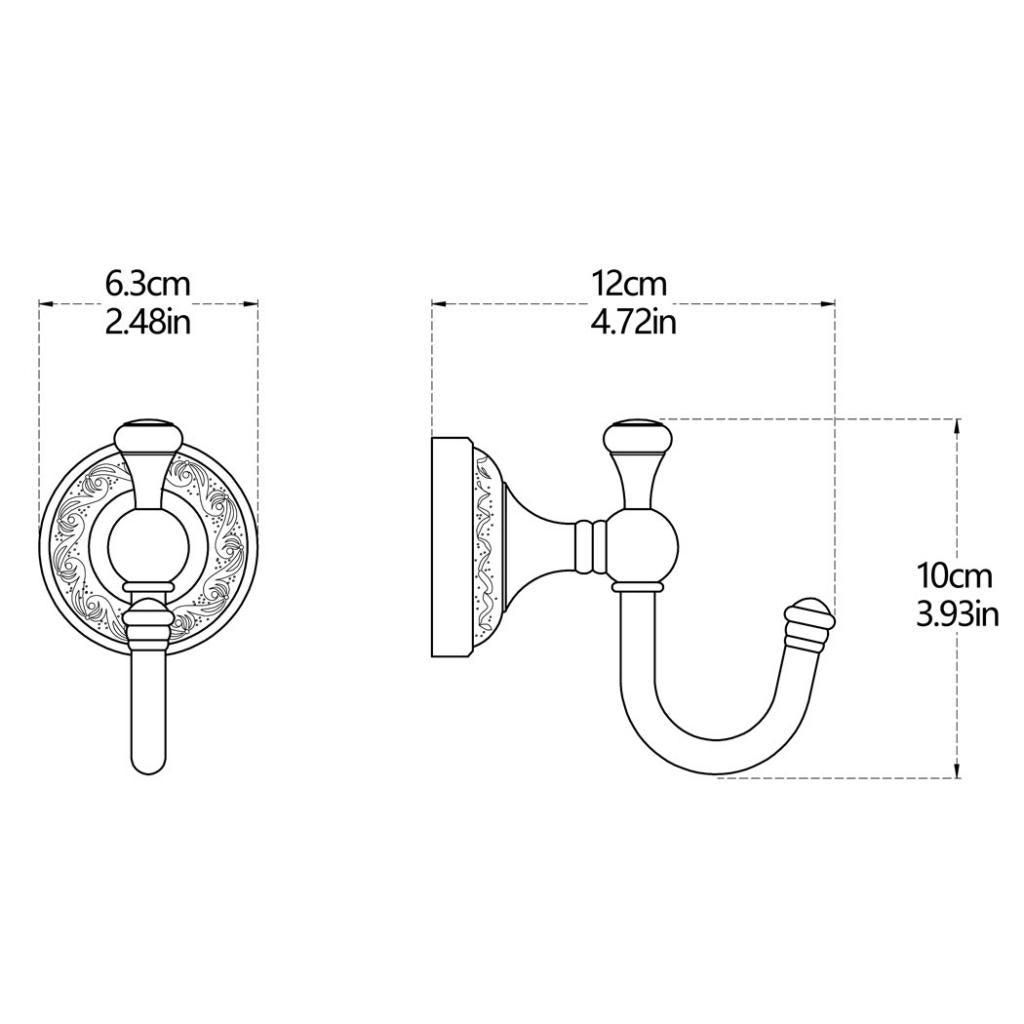 Brass Bathroom Hareware Robe Hooks Brass Hanging Hook Bronze