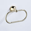 Chrome plated Oval Bathroom Hanging Hardware Brass Towel Hook Golden