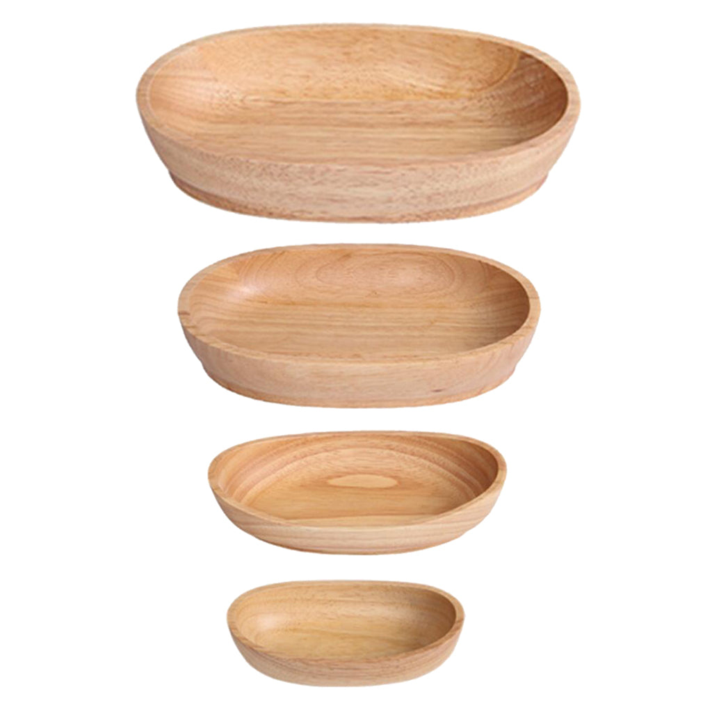 Wooden Salad Serving Bowl Boatshape Fruits Salads Single Bowl Extra Small