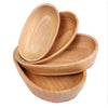 Wooden Salad Serving Bowl Boatshape Fruits Salads Single Bowl Extra Small