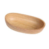 Wooden Salad Serving Bowl Boatshape Fruits Salads Single Bowl Extra Small