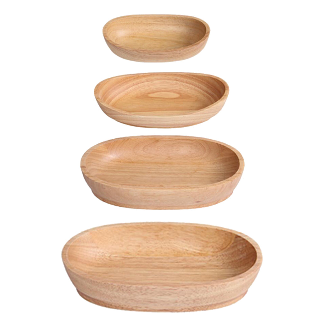 Wooden Salad Serving Bowl Boatshape Fruits Salads Single Bowl Extra Small