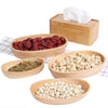 Wooden Salad Serving Bowl Boatshape Fruits Salads Single Bowl Extra Small