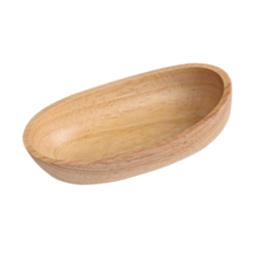 Wooden Salad Serving Bowl Boatshape Fruits Salads Single Bowl Extra Small