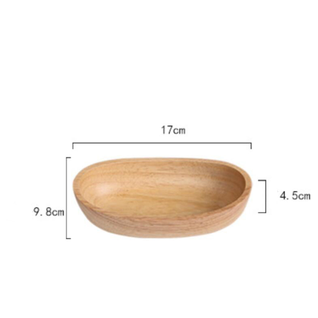 Wooden Salad Serving Bowl Boatshape Fruits Salads Single Bowl Extra Small