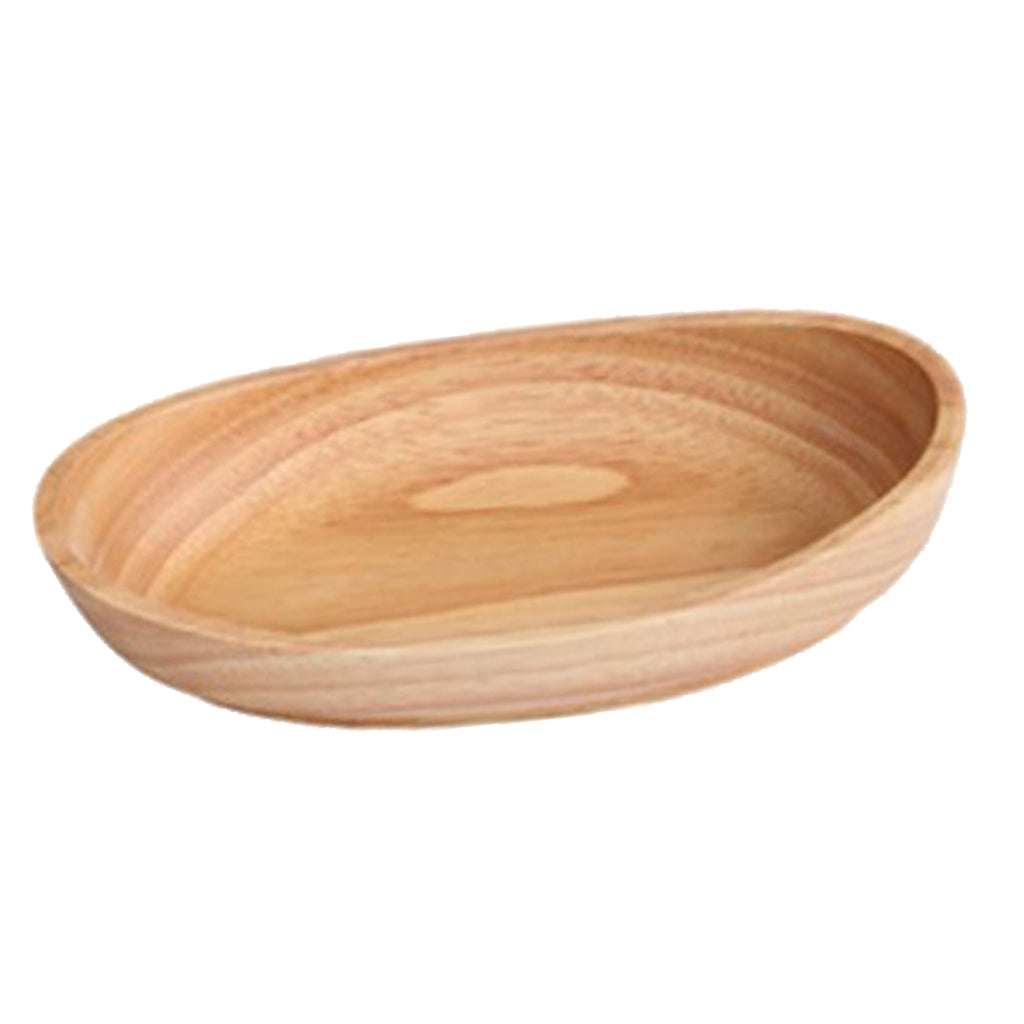 Wooden Salad Serving Bowl Boatshape Fruits Salads Single Bowl Small