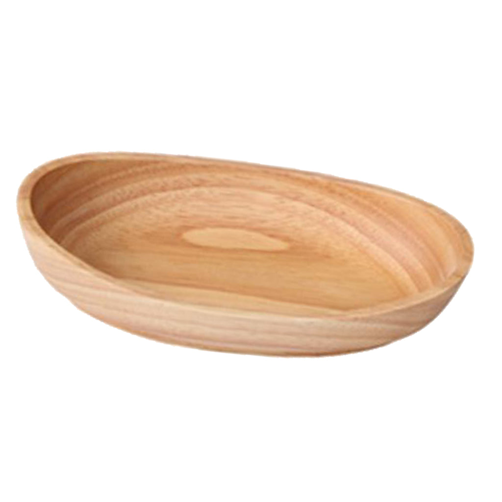 Wooden Salad Serving Bowl Boatshape Fruits Salads Single Bowl Small