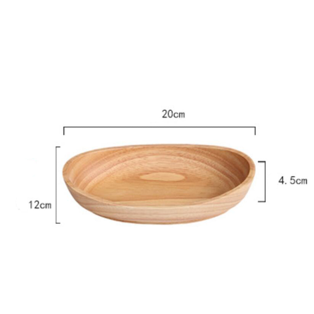 Wooden Salad Serving Bowl Boatshape Fruits Salads Single Bowl Small