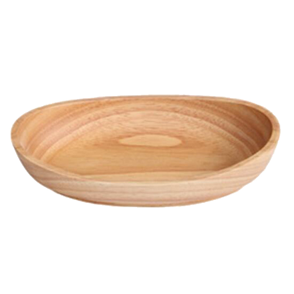 Wooden Salad Serving Bowl Boatshape Fruits Salads Single Bowl Small