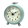 Silent Bedside quartz clock Table Alarm Clock with Nigth Light Blue