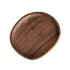 Solid Wood Fruit Cake Plate Snacks Serving Tray Walnut-18x15.5cm