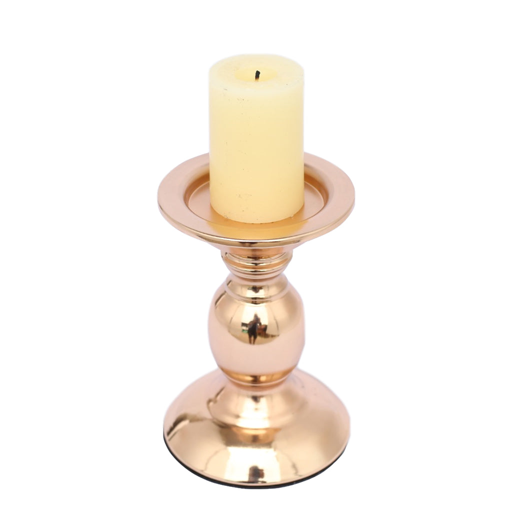 Iron Candlestick Pillar Candle Holder for Wedding Party Home Decor Small-16cm