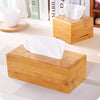 Square Bamboo Facial Tissue Box Cover Holder for Bathroom Bedroom large